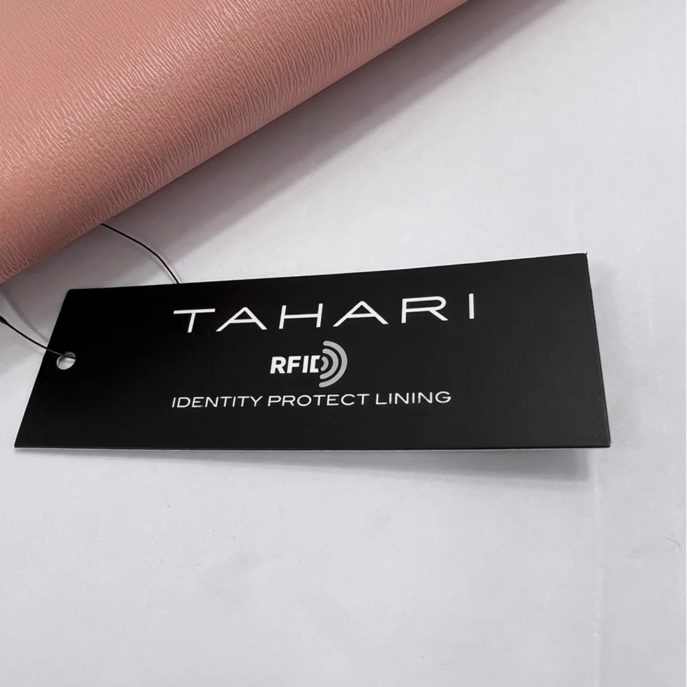 ⭐️TAHARI💯WOMENS BLUSH COLOR, WALLET, CLUTCH STYLE VEGAN LEATHER, RFID PROTECTED